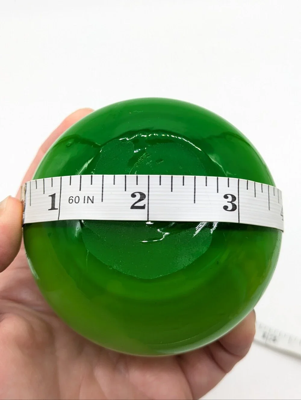 Small Green White Swirl Accent Glass Vase